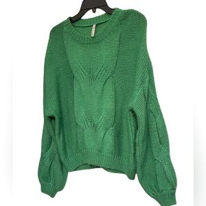 Elegant Green Knit Sweater